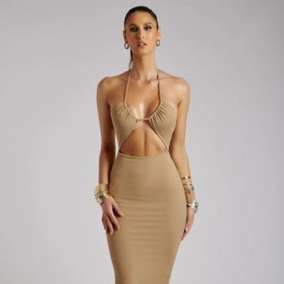 Meshki Dresses & Skirts - NWT Meshki Bodycon Halter Maxi Dress (K)